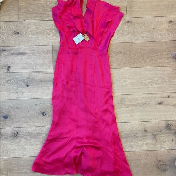 ADELINE FRILL MIDI DRESS - - Picture 5 of 7